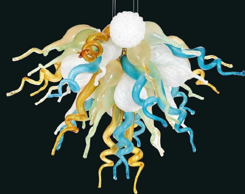 

Hand Blown Glass Tulip Lamp Contemporary Chandeliers Blown Glass Chandeliers