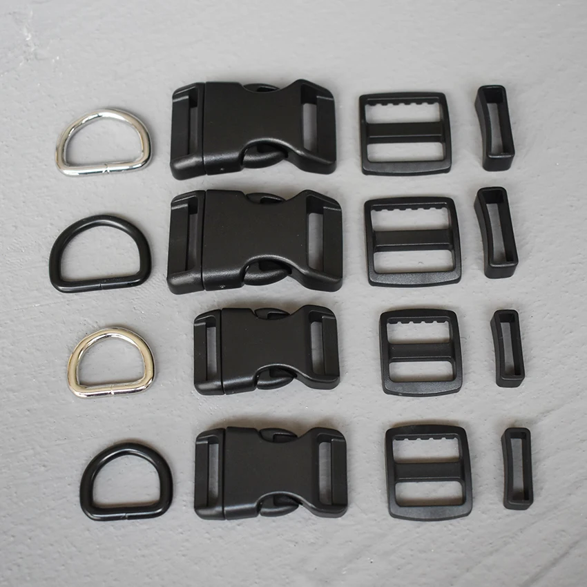 1 Set 20mm 25mm Plastic buckle strap rectangular buckle adjuster for bag pet dog collar necklace sewing handmade accessory