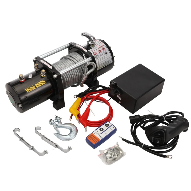 Electric winch 2000 lbs 12V24V vehicle self-rescue off-road winch off-road vehicle on-board crane winch