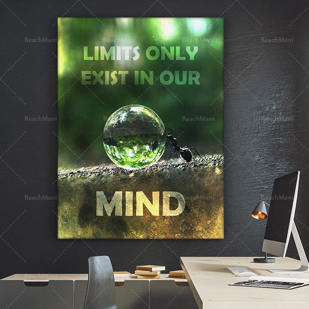 Limitless Canvas Print Wall Art Office Decor / Inspirational Quote / Mindset Wall Art