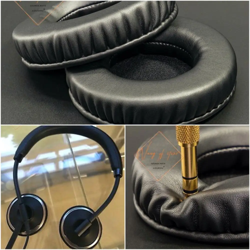 Soft Leather Ear Pads Foam Cushion EarMuff For Plantronics Blackwire C520-M Headphone Perfect Quality, Not Cheap Version