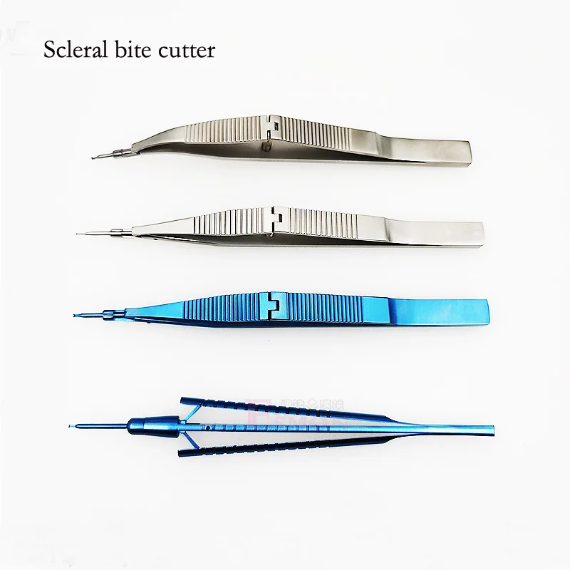 Eye Medicine Equipment Stainless Steel Trabecular Bite Cutter Scleral Bite Cutter 0,8mm 1,0mm 1,2mm 1,5 Straight Curved