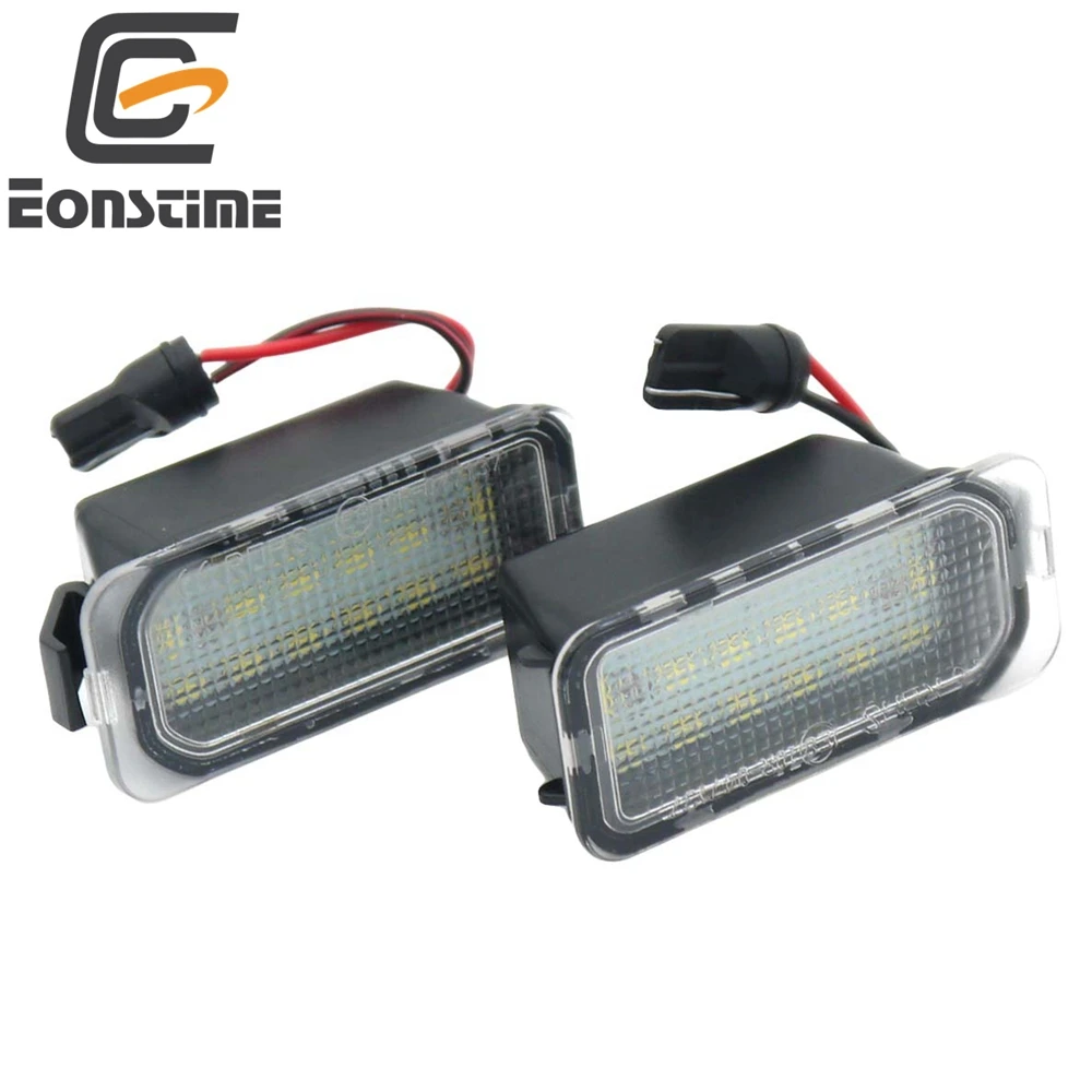 2Pcs Number License Plate Light Lamp For Ford KUGA S MAX MONDEO MK4 MK5 MK2 FIESTA 2008-2019 FOCUS Jaguar XF X250 XJ X351 Canbus