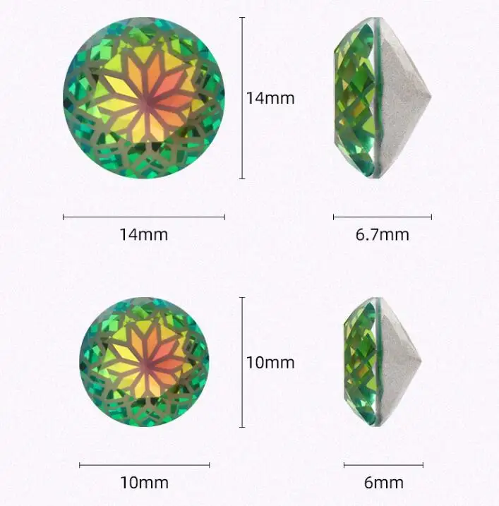 New Lotus Round K9 Rhinestone Crystal Stone 10mm DIY Clothing & Accessories Glass Crystal DIY Jewelry Making Loose Beads Stone