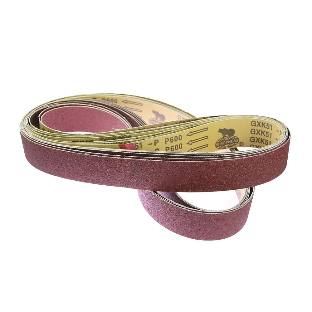 20 pieces 2000x50mm Abrasive Sanding Belts P40-P800 Wood Soft Metal Coarse Grinding  to Fine Polishing