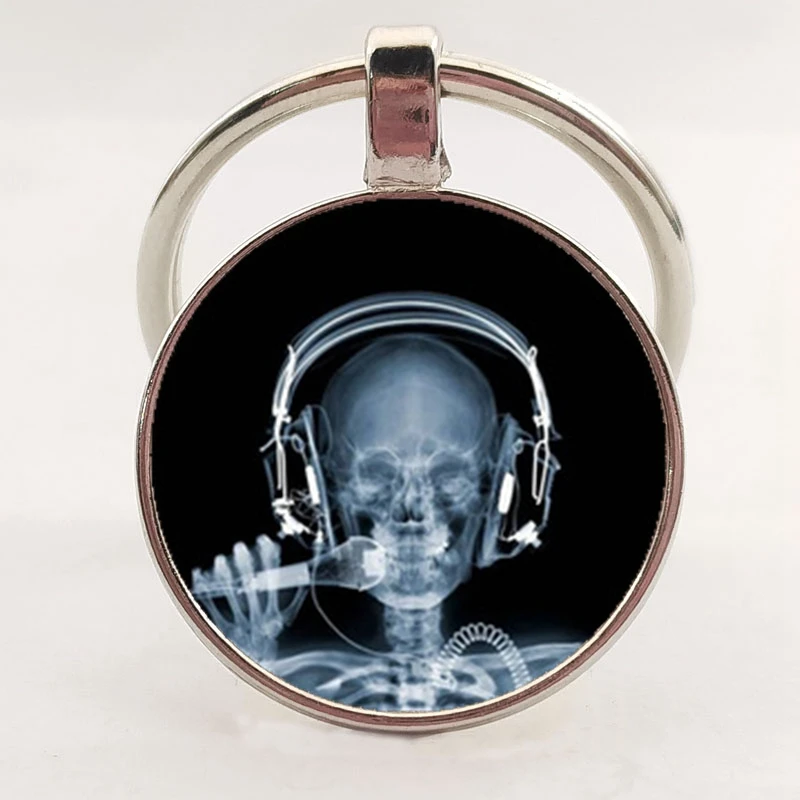 nurse keychain Alloy camera key chain jewelry dome glass keychain medicine lovers gift X-ray film keychain nurse doctor gift