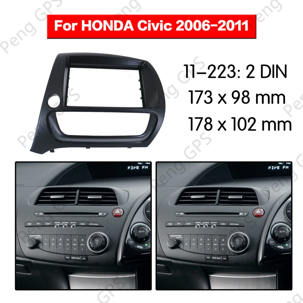 

2 Дин Радио стерео-комплект для HONDA Civic 2006 -2011 установка Переходная рамка Панель адаптер переходная Интерфейс ободок