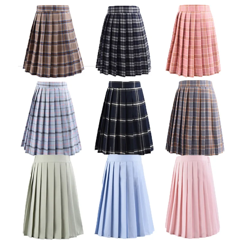 Abiti da scuola giapponesi oversize S-5XL di grandi dimensioni donne Cosplay Anime Plaid gonna a pieghe ragazze uniformi scolastiche studenti vestito