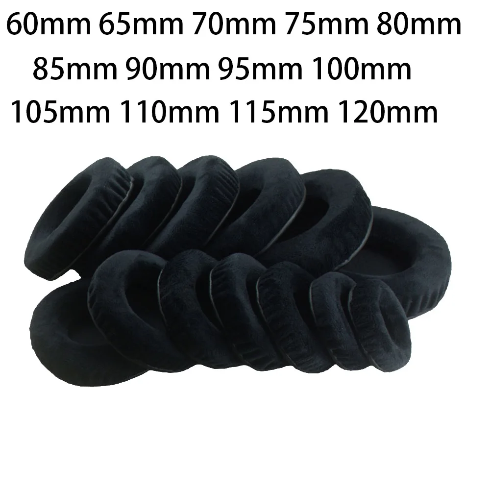 Replacement Universal Earpads 60mm 90mm 110mm 120mm Soft Velvet Ear Pads Cushion Cover for AKG JBL Sennheiser Philips Headphone