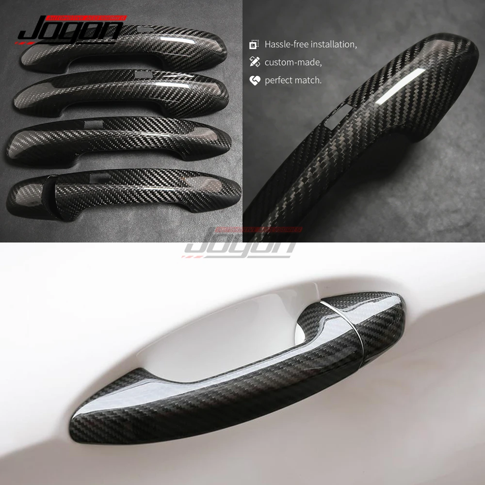 

5Pcs Real Carbon Fiber For Mercedes Benz C E S Class W205 W213 X253 W222 GLE E Car Side Door Handle Panel Cover Trim Accessories