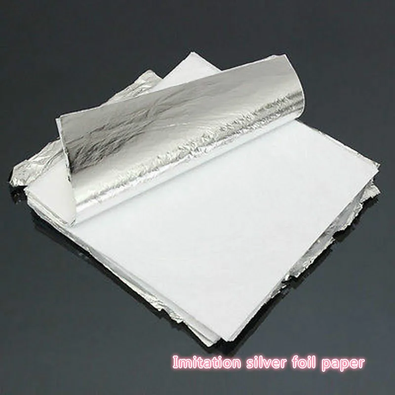 100 pezzi di imitazione argento foglio di alluminio artigianato decorazione fai da te soffitto parete accessori decorazione della casa 140*140mm
