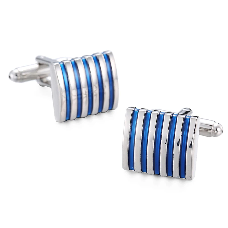 Summer new high quality brass Blue Enamel Cufflinks classic design fashion style men\'s French shirt Cufflinks