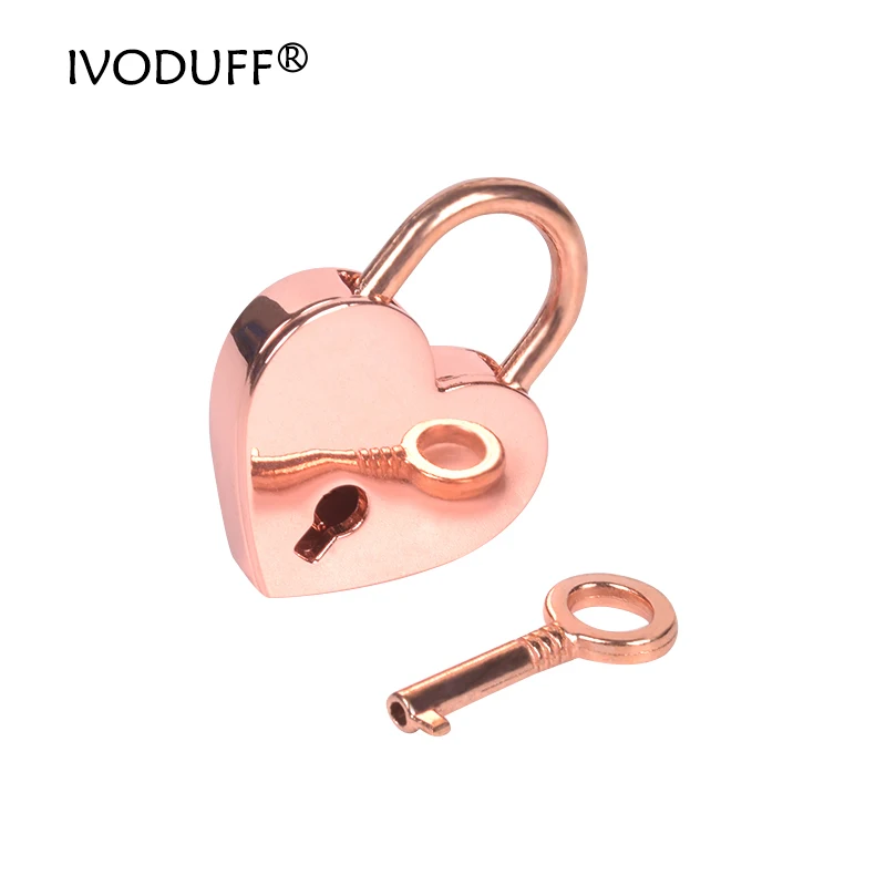 2pcs per bag Rose Gold Cute Love Heart Padlock 30x39mm Medium Size Metal Lock In Heart Shape For Dercoration