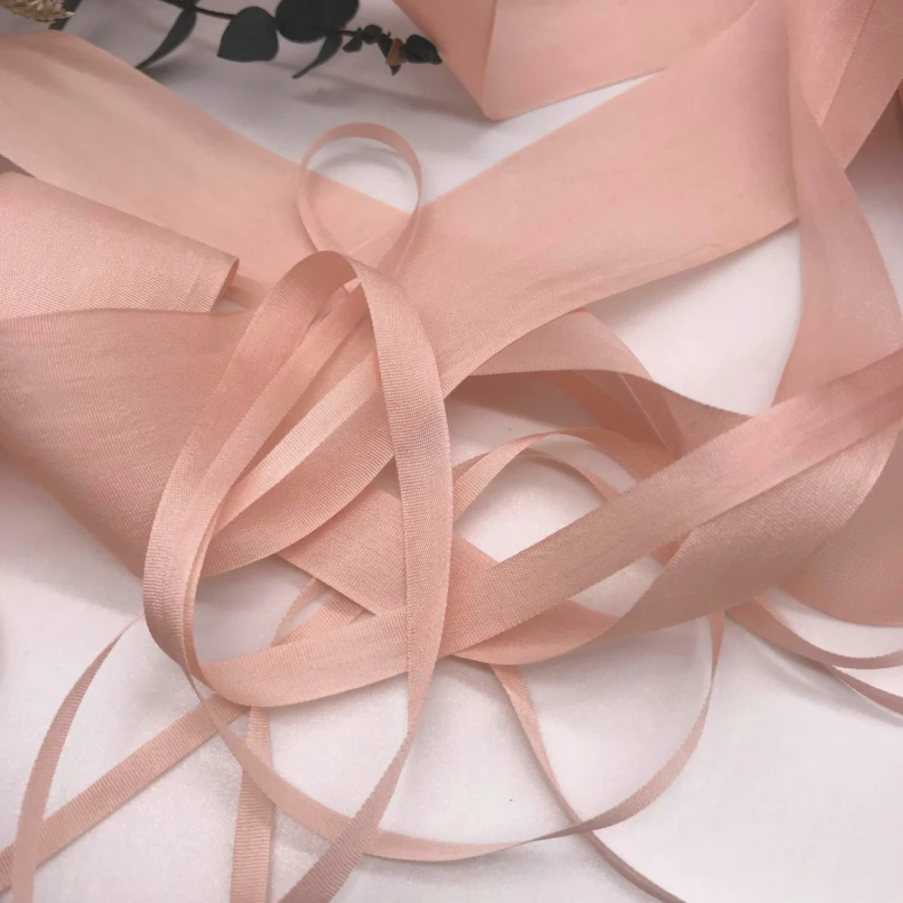 4mm-38mm Silk Satin Ribbon mulberry silk ribbon Flower ribbon Decoration Crafts-Wedding decoration-Gift Christmas Diy Handmade