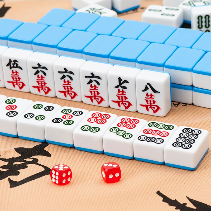 

Household #42 Size Melamine Mahjong With Tablecloth Dice Manually Mahjong Set Majiang Cards