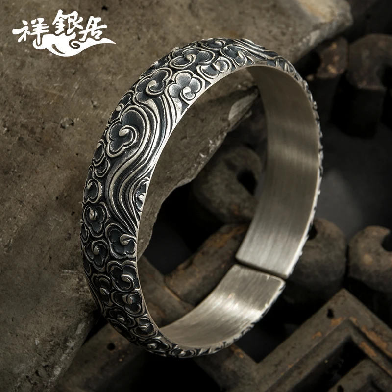 ★full silver bracelet Qi Tian Da Sheng Ding Hai Shen needle Ruyi golden cudgel silver auspicious cloud lovers handicraft