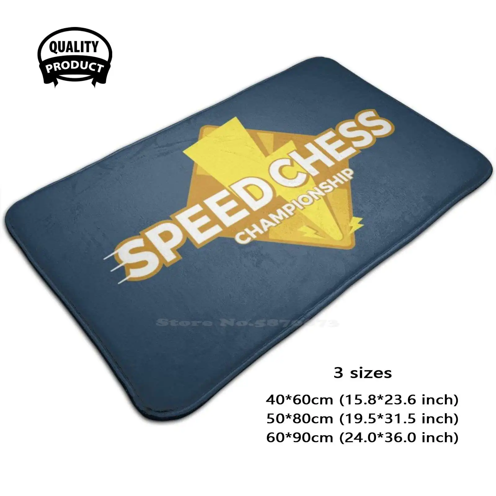 Speed Chess Championship Soft Cushion Home Carpet Door Mat Car Rug Chess Com Gaming Esports Games