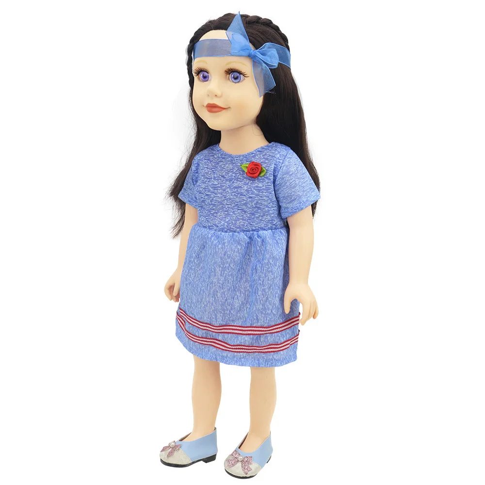Clothes for Dolls Fits 43CM Toy New Born Doll  American doll Accessories Strap suits, dresses
