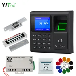 YiToo Complete Fingerprint Password Access Control Set Attendance Check Electronic Smart Door Lock Power Supply Biometric Lock