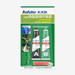 Kafute Transparent Fast Drying Epoxy Resin AB Glue All Purpose Adhesive Super Glue For Glass Metal Ceramic Hardware