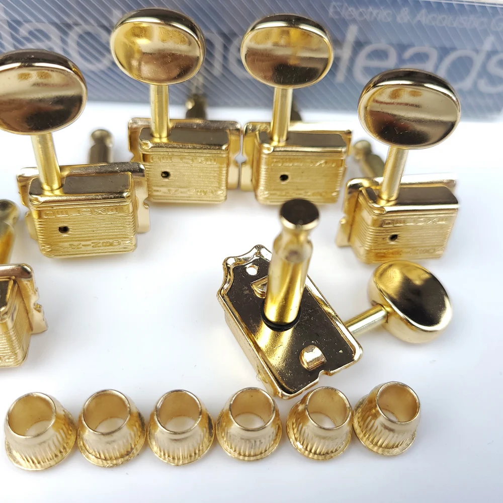 Wilkinson Vintage Golden Tuners Electric Guitar Machine Heads Tuners For ST & TL Guitar OR Similar WJ-55 Gold Tuning Pegs