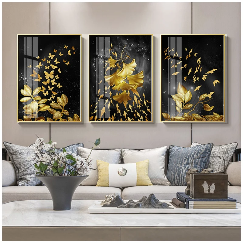 

3pcs Abstract Gold Butterfly Diamond Painting diy cross stitch diamond embroidery mosaic Living Room Wedding DecorationZP-3365