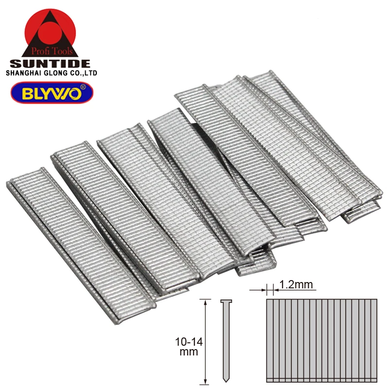 1000 Pcs T Shape Staples F10T/F12T Nails For 3-way Manual Heavy Duty Nail Gun Furniture Stapler Household Hand Tool