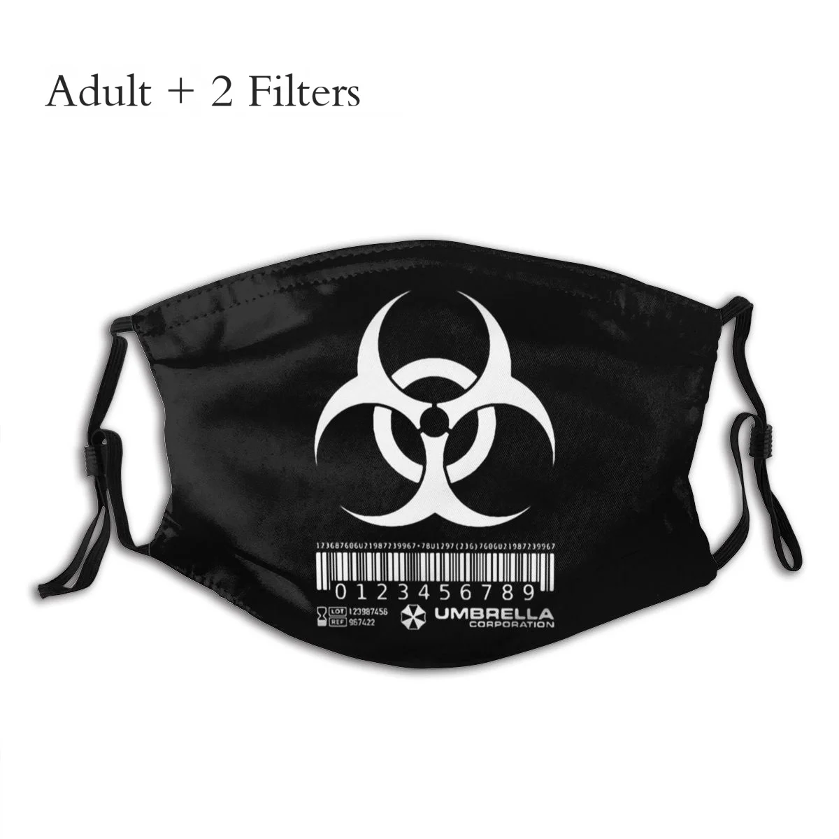 Biohazard corona engrenagem unisex máscara guarda-chuva corporation confortável wasbaar padrão pano muffle com filtros