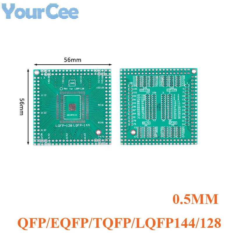 5pcs/2pcs QFP EQFP TQFP LQFP144 LQFP128  SMD Turn DIP Adapter Board QFP EQFP TQFP LQFP144 LQFP128