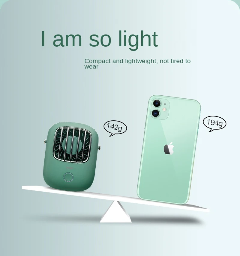 Portable Fans Neck Fan Air Cooler 5V Mini USB Rechargeable Ventilador Small Travel Handheld Silent Cooling For Home Electric Fan