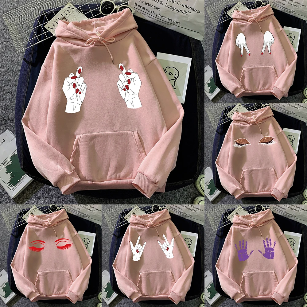 

Hoodie Drawstring Casual Fashion Tops chest print Sweatshirt Pullover Autumn Winter Warm Couples Matching Long Sleeve Streetwear