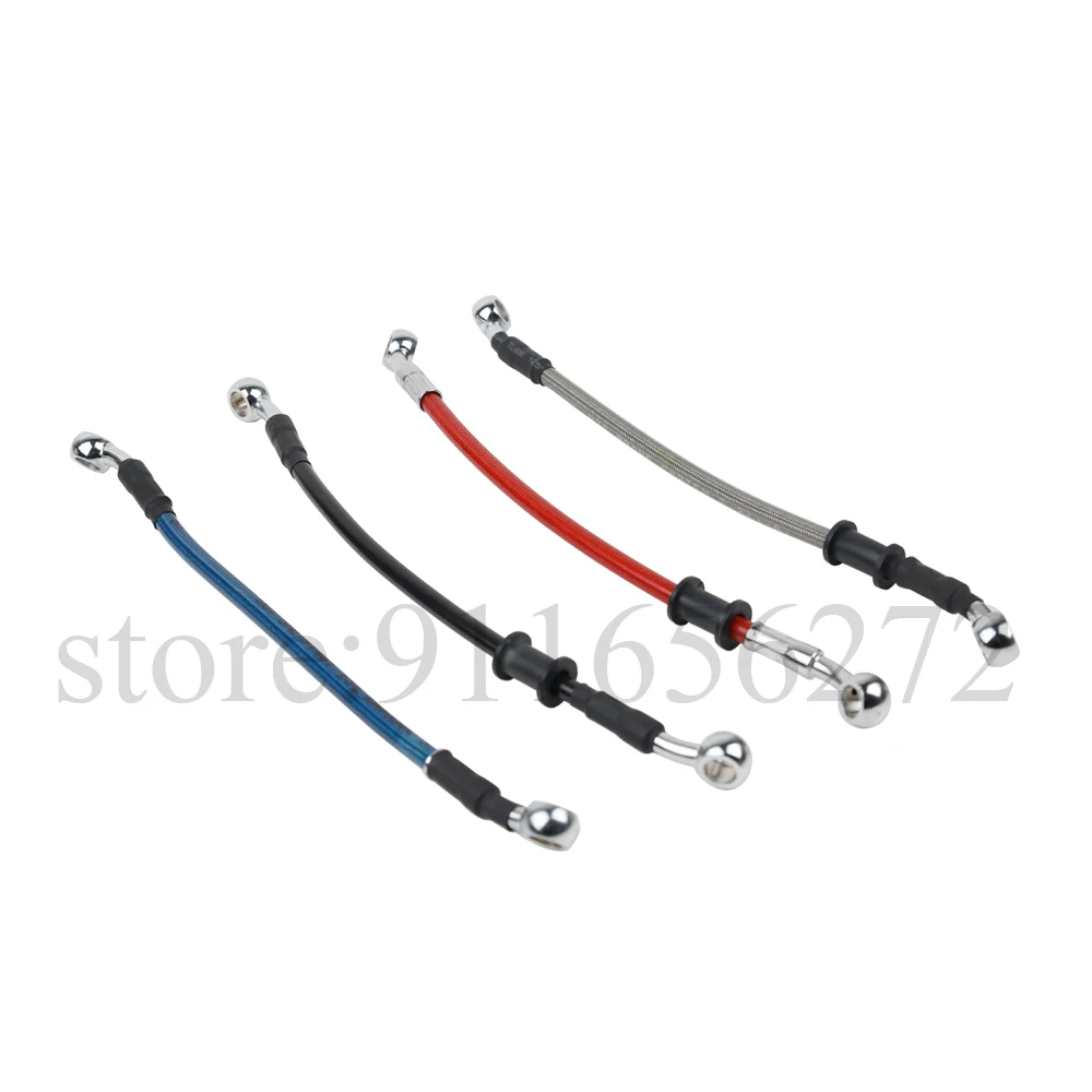 Kısa 27 34 40MM motosiklet hidrolik fren hortumu hattı kablo 10mm Banjo Suzuki Yamaha honda boru hattı örgülü yağ hortumu