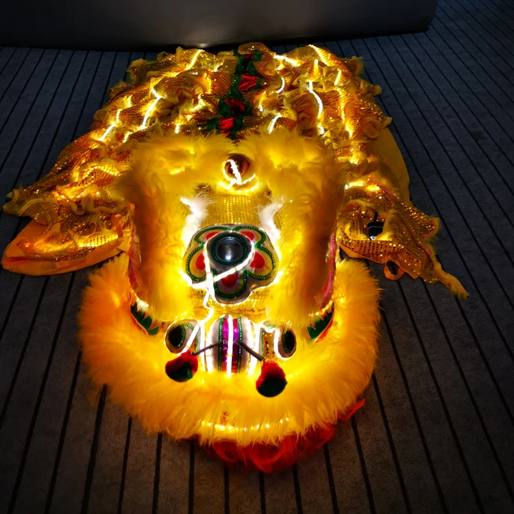 Free Shipping LED luminous lion dance dragon event festival celebration spring festival new year opening stage show wear costume