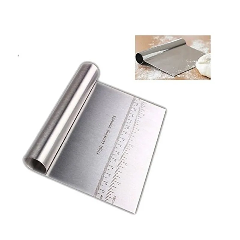 Stainless Steel Pastry Cutter Chopper Baking Cake Cream Spatula Cooking Pizza Dough Scraper Bread Separator Knife Kitchen Tool