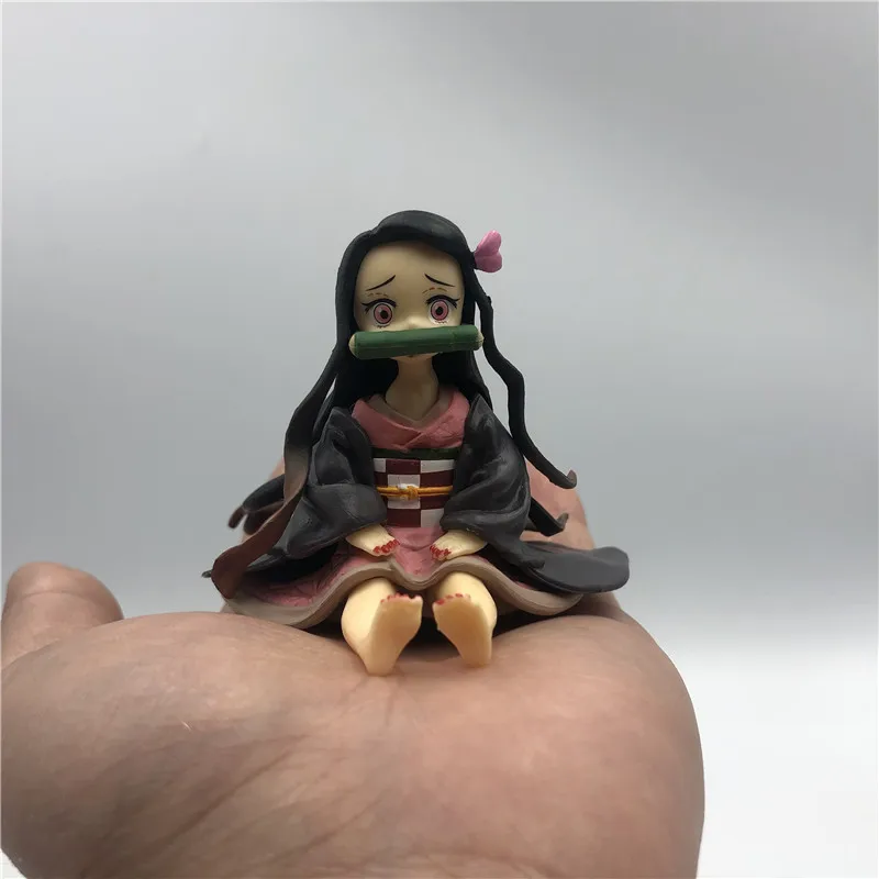 Anime Demon Slayer Figure  Kimetsu No Yaiba Kamado Tanjirou Kamado Nezuko Cute Toys for Kids Collectible Model PVC Doll