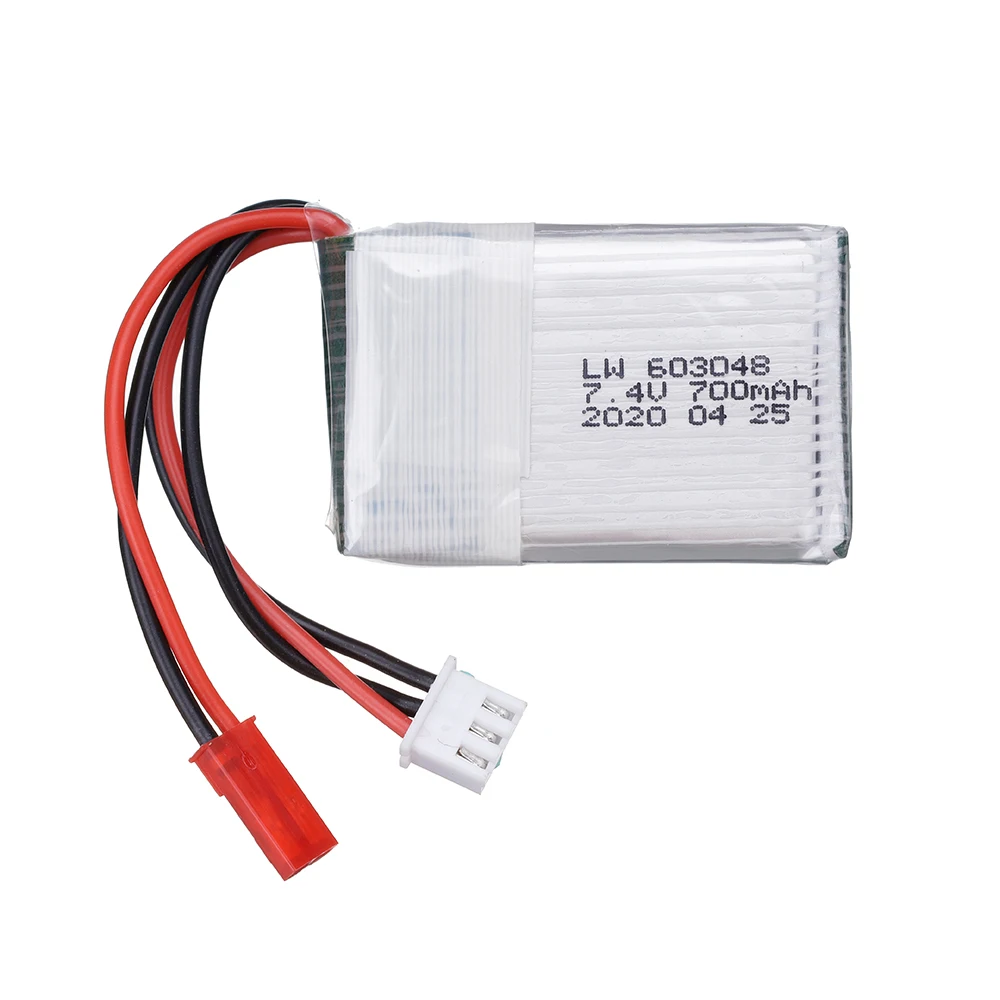 7.4V 700mAh 25c Lipo Battery For MJXRC X600 F46 X601H JXD391V aircraft 7.4V 2S 603048 battery JST plug 1pcs to 5pcs