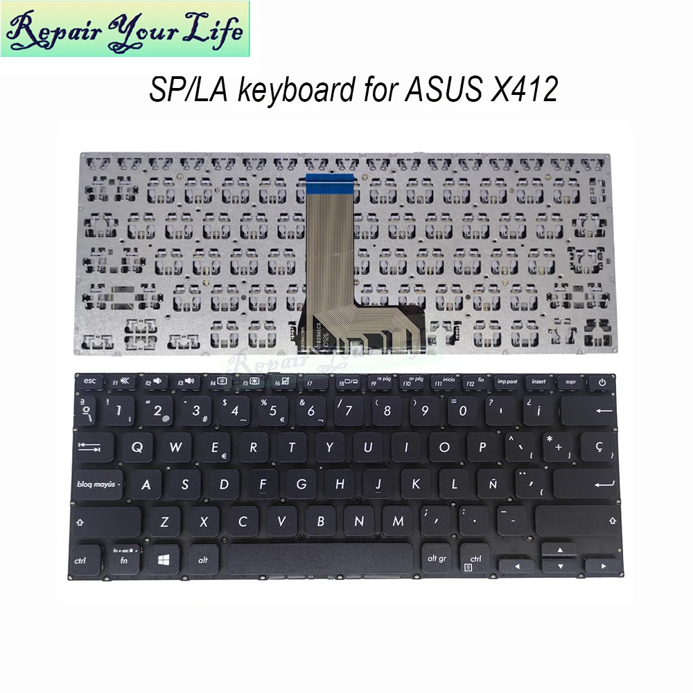 computador portatil teclado espanhol para asus vivobook 14 x412 x412d x412j x412ua ub x412fa fl x412da dk sp es espanha teclados de substituicao 01