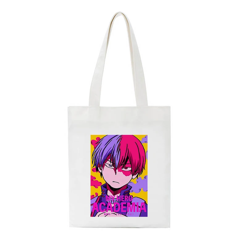 Shopper Bag Printing Anime My Hero Academia Female Cotton Cloth Handbag Tote Harajuku Kawaii Shoulder Bags Kpop Women Canvas Bag