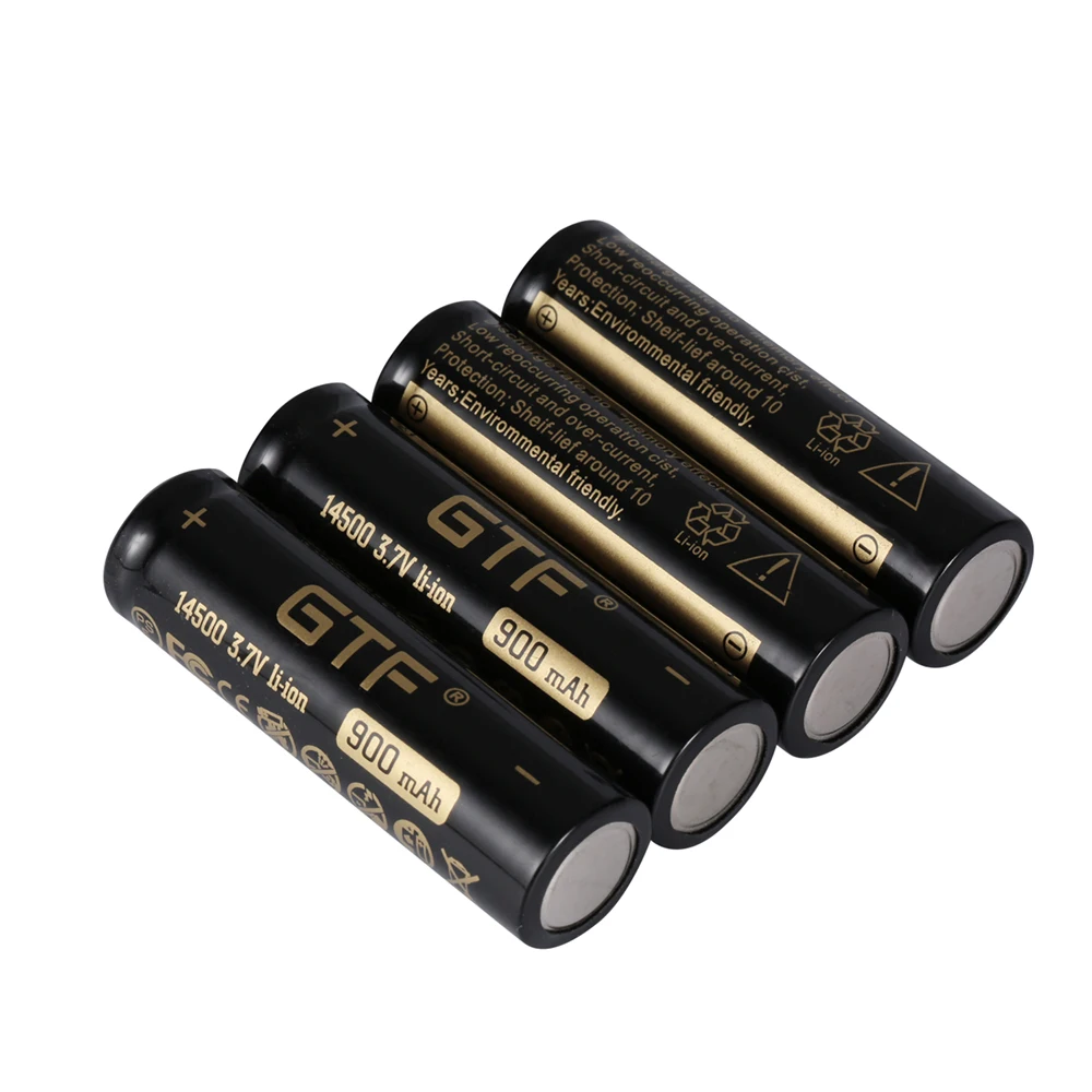 GTF-Batterie aste Ion Eddie, 14500 V, 3.7 mAh, capacité réelle, lampe de poche, télécommande, tête de point de jouet, 900, 14500 V