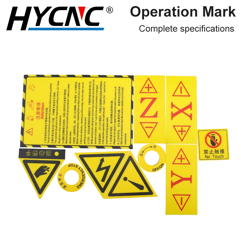 Plate Nameplate Machine Tool Cutting Machine Pointing Label Warning Sticker X Y Z Axis Label Cnc Milling Engraving Machine Tool