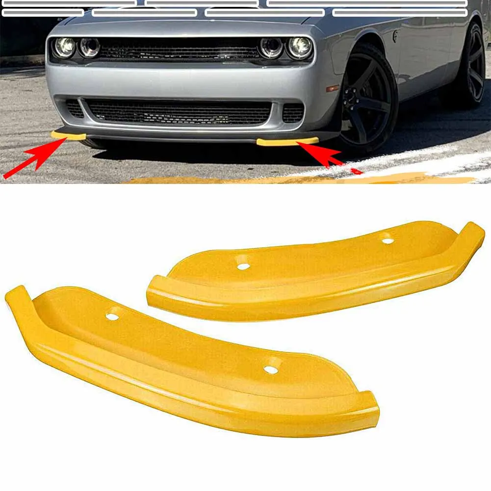 

2PCS Car Front Bumper Lip Splitter Spoiler Guard For Dodge Challenger SRT Hellcat Coupe 2DR 2015 2016 2017 2018 2019 2020 2020