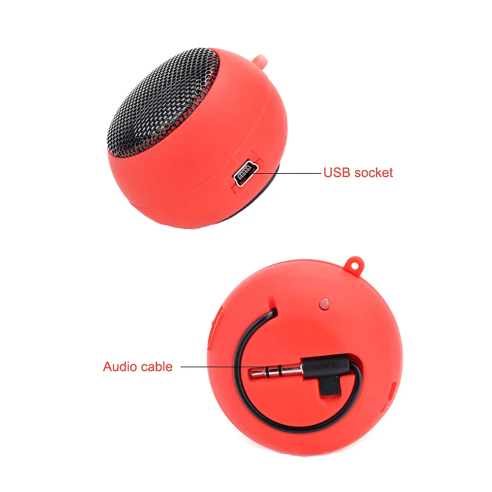 Hamburger Mini Speaker Mp3 Music Loudspeaker Player Outdoor 3.5mm  Wired Speaker Sound Box for Computer Phones