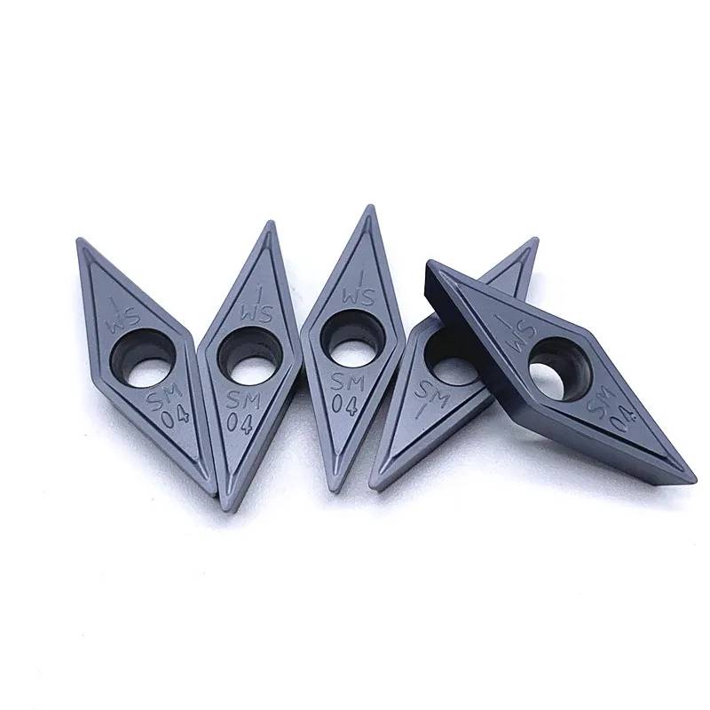 10pcs VCMT160404 SM IC907 Carbide Turning Insert Internal Turning Knife Blade CNC Lathe Metal Cutter Tools