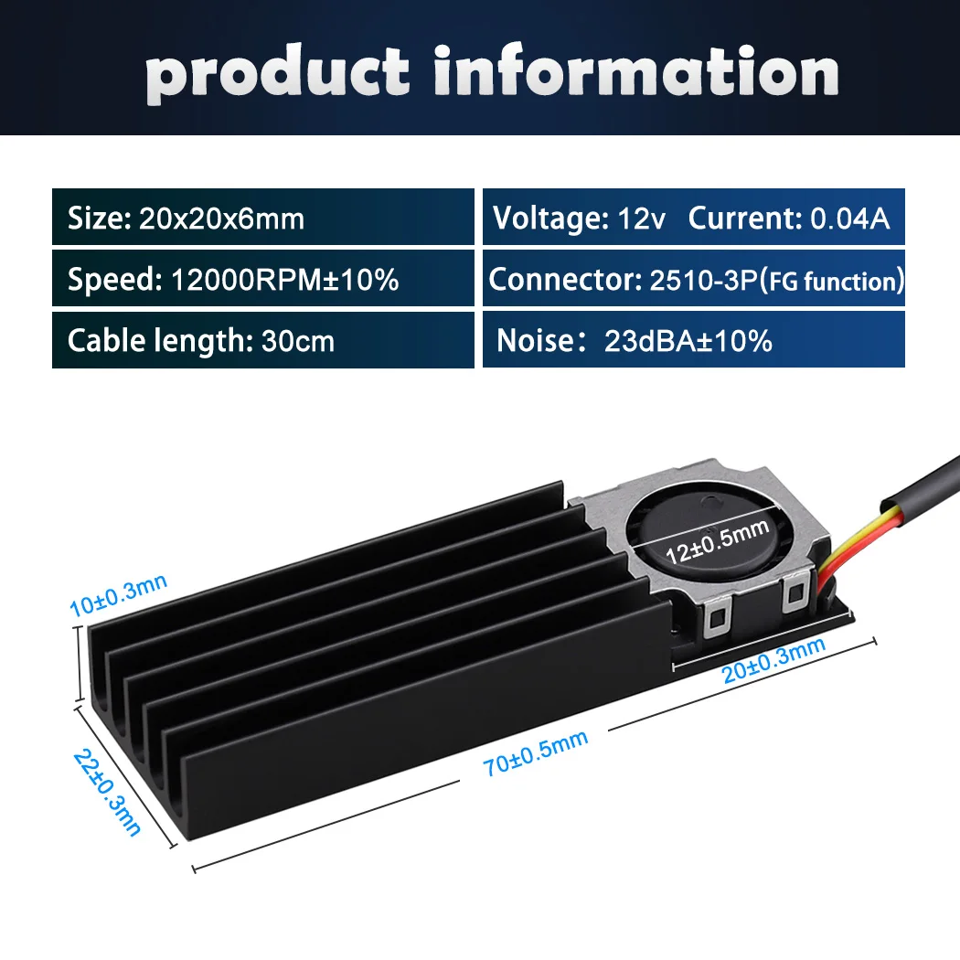 M.2 SSD NVMe Heatsink Cooler 2280 Solid State Hard Disk Radiator M2 Aluminum Heat Sink Cooling for Desktop PC Thermal Pad