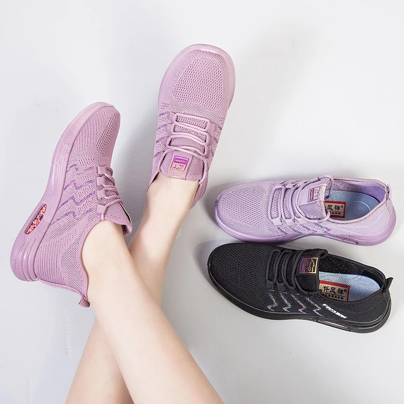 Summer Fashion Women Platform Sneakers Purple Mesh Comfort Running Shoes Designer Femme Trainers Buffalo Soft Female Shoes