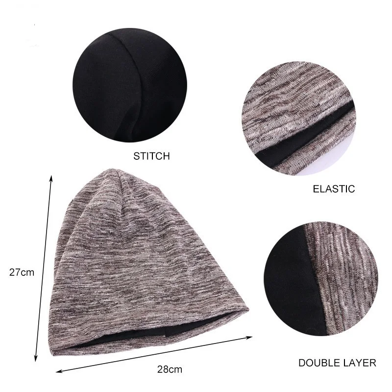 Frühling Herbst Doppellagige Mützen für Erwachsene Skullies & Beanies – Detail 1