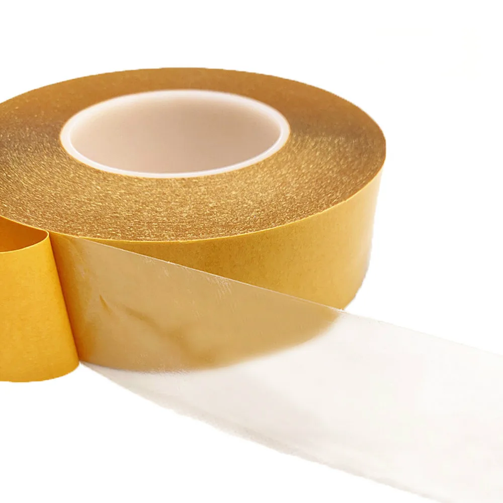 

1PCS 100M/Roll PET Double Sided Super Sticky Adhesive Tape Heat Resistant 0.05mm Thick Transparent PET Strong Double-sided Tape