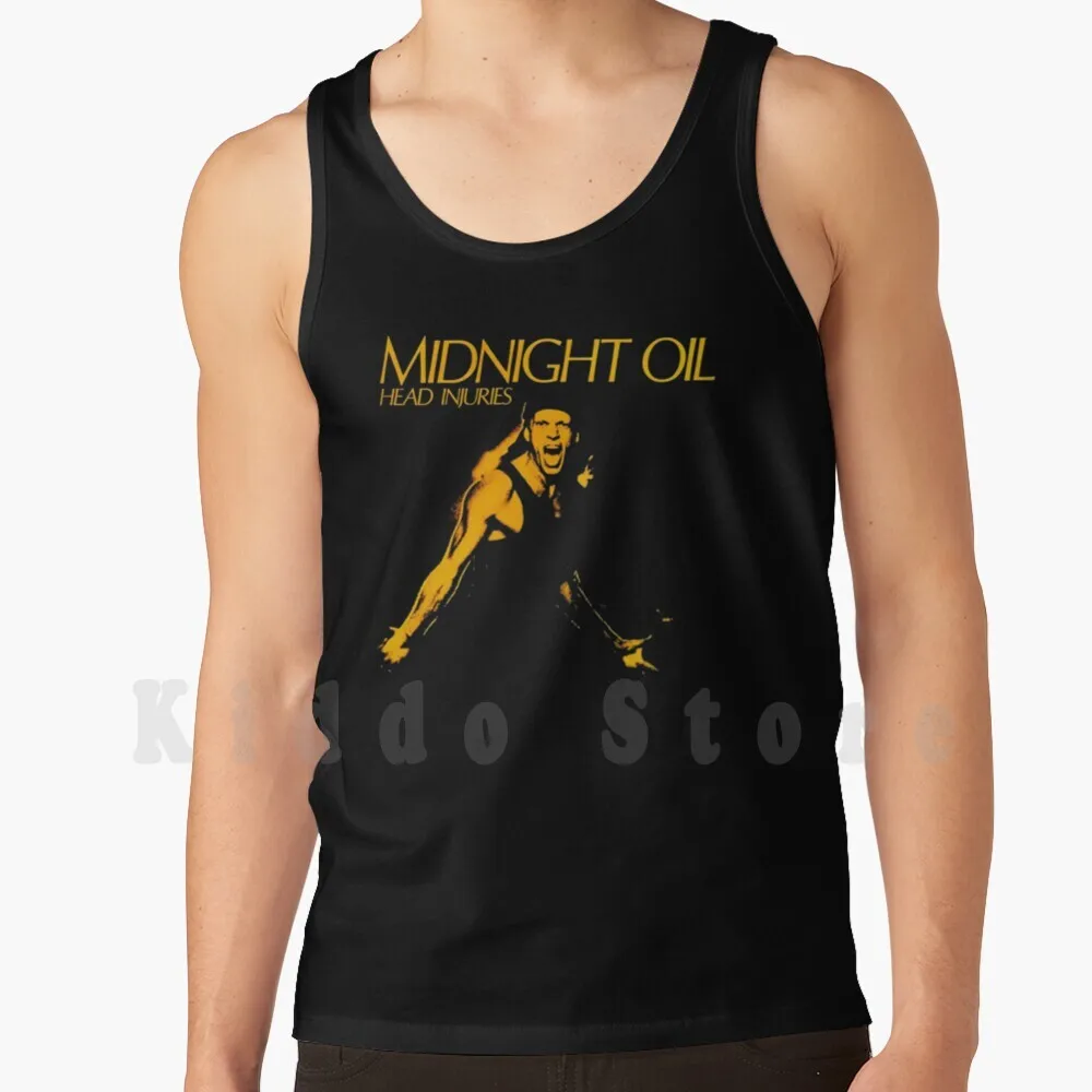 Midnight Oil Tank Tops Vest Sleeveless Midnight Oil Midnightoil Australian Rob Hirst Job Moginie Alternative Hard New