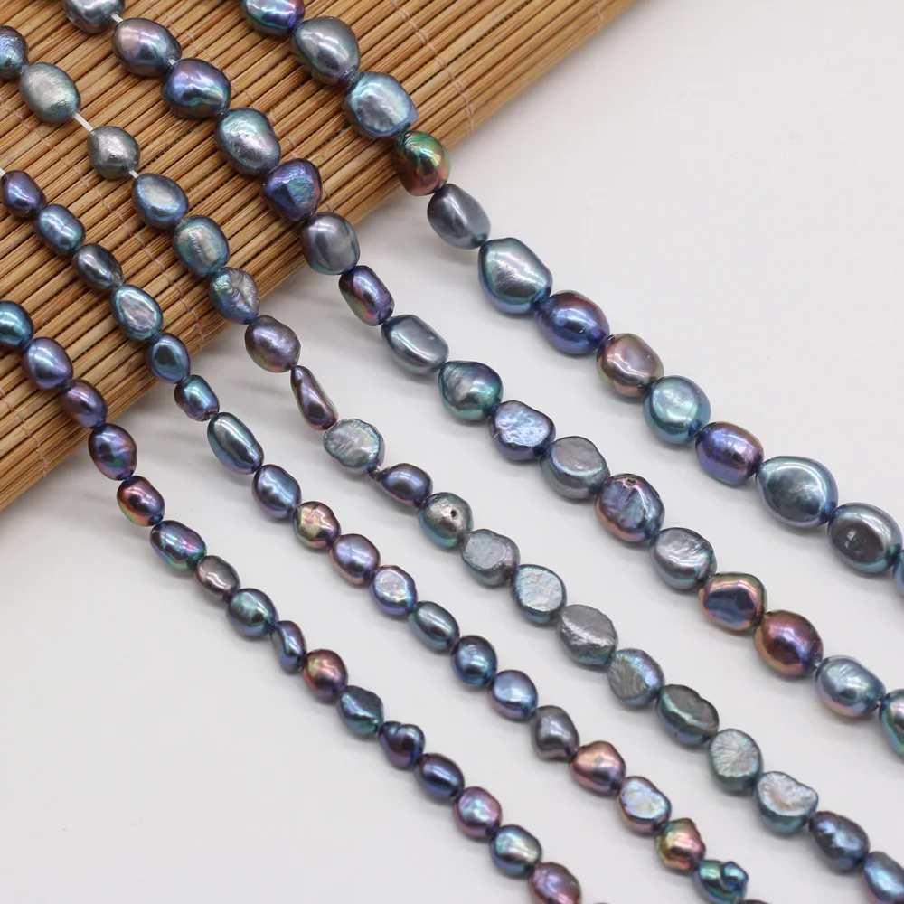 Real Natural Freshwater Pearl Beads Grey Black White Fine Irregular Pearls Bead For Jewelry Making DIY Bracelet Necklace Earring view 2