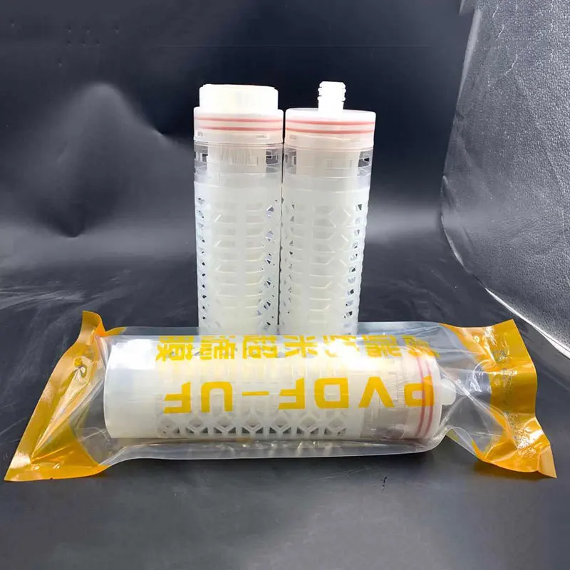 Elemento filtrante a membrana ultrafiltrazione a bocca piatta con presa da 10 pollici acqua di fango gialla grande flusso pulibile